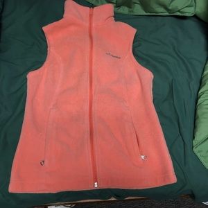 Coral/peach columbia vest